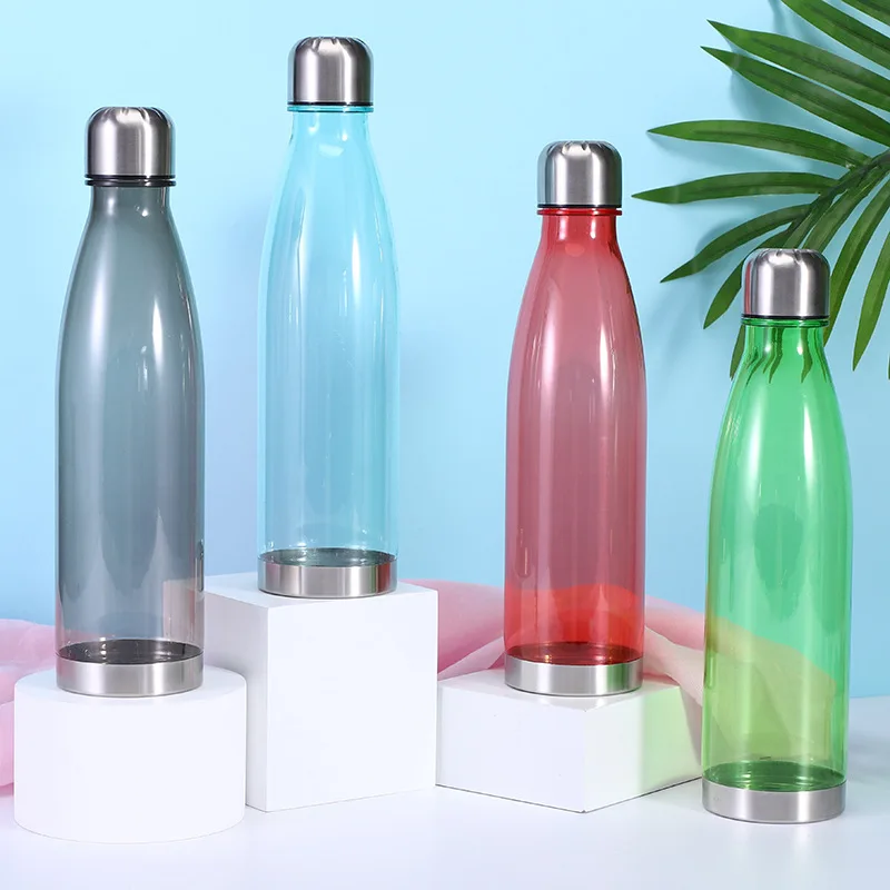 

Plastic outdoor cola shape water bottle sports bottle, Pink,blue,purple