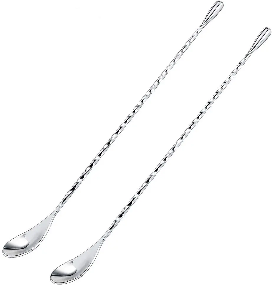 

12 Inch Stainless Steel Bar Mixing Spoon Bar Cocktail Shaker Spoon Bar Long Spoon With Spiral Pattern