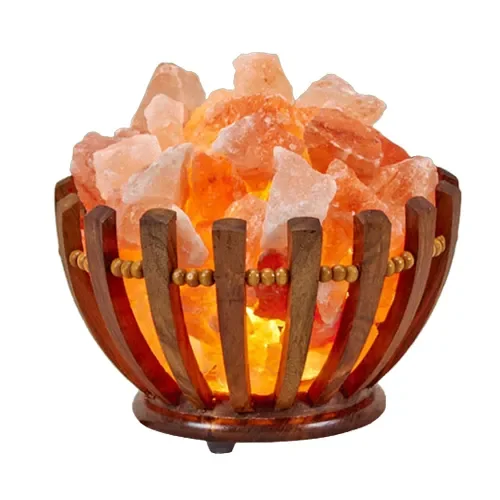 

Lovely Eye Protection Himalayan Salt LampHand-Carved Iron Night LampNatural Salt Stone Crystal Lamp