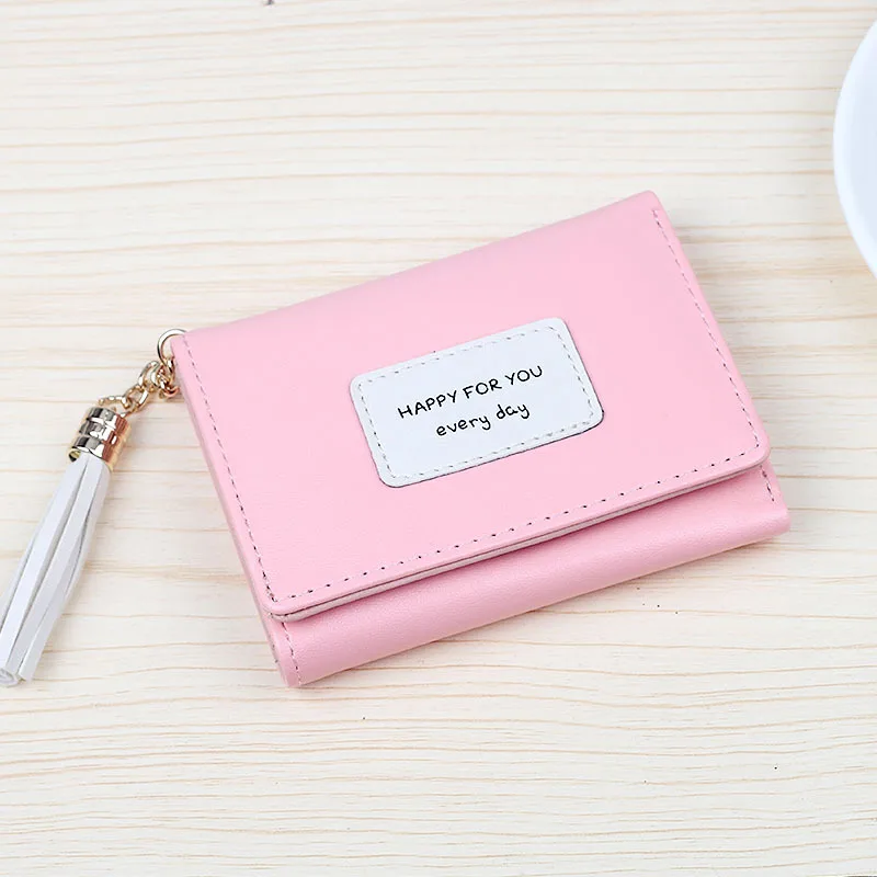 

Clutch handbag Women's short wallet wallet tassel cute student wallet small fresh card bag bag for girl handbag