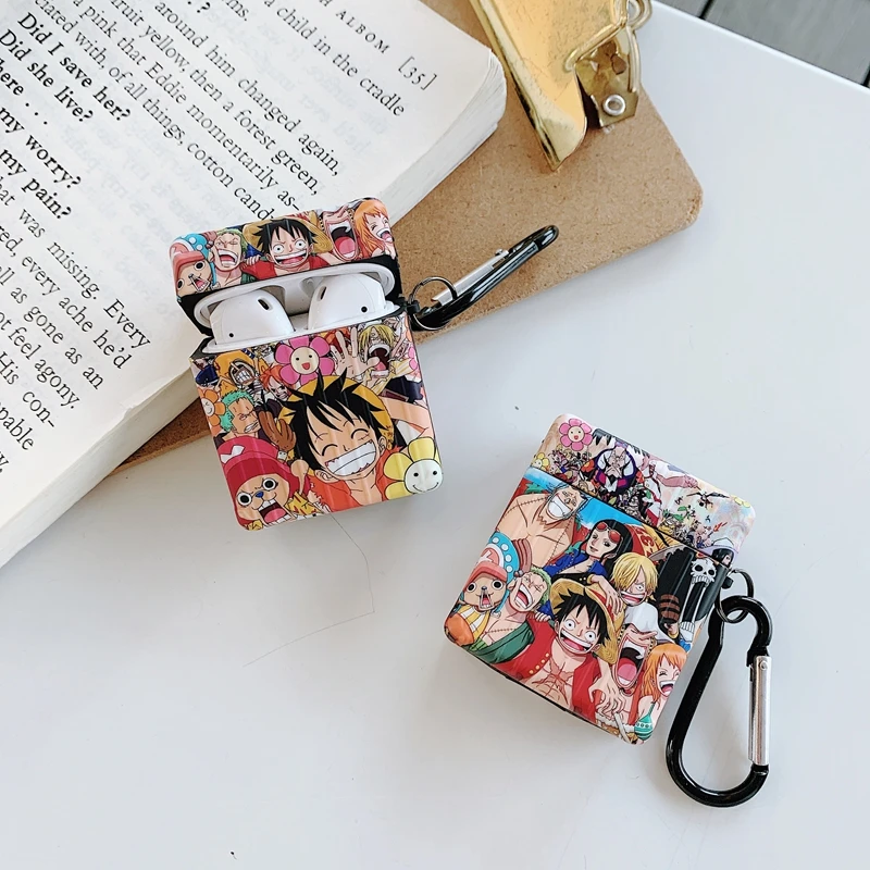 

low moq free shipping japan cartoon one piece Suitcase IMD headphone case for airpods case 1/2/3