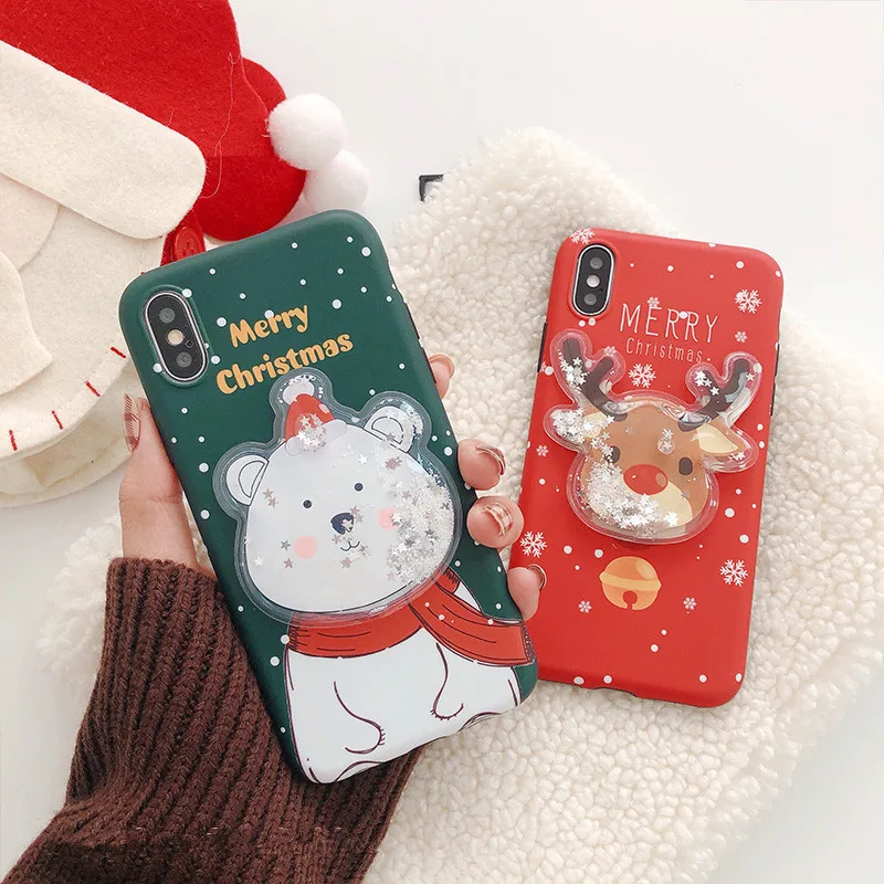 

Christmas mobile phone case reindeer TPU soft for iPhone 12 Case, Colors optional