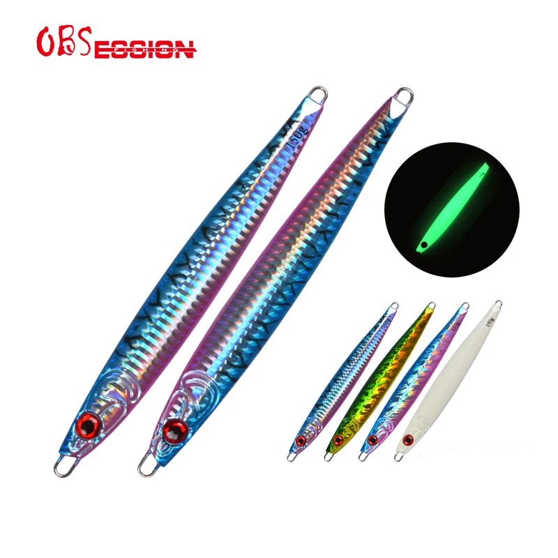 

58# Fast Fall Sinking Bait 150g 180g Metal Jigs Lure Luminous Artificial Fishing Tackle High Quality Lure Jig Men Gift Fishlure, 4 colors for your choice