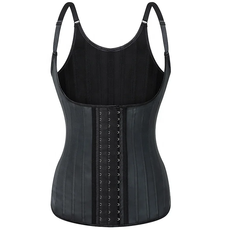 

Brand new lady 25 steel bone body shaper woman latex Waist Trainer Weight Loss Corset Slimming Vest for woman