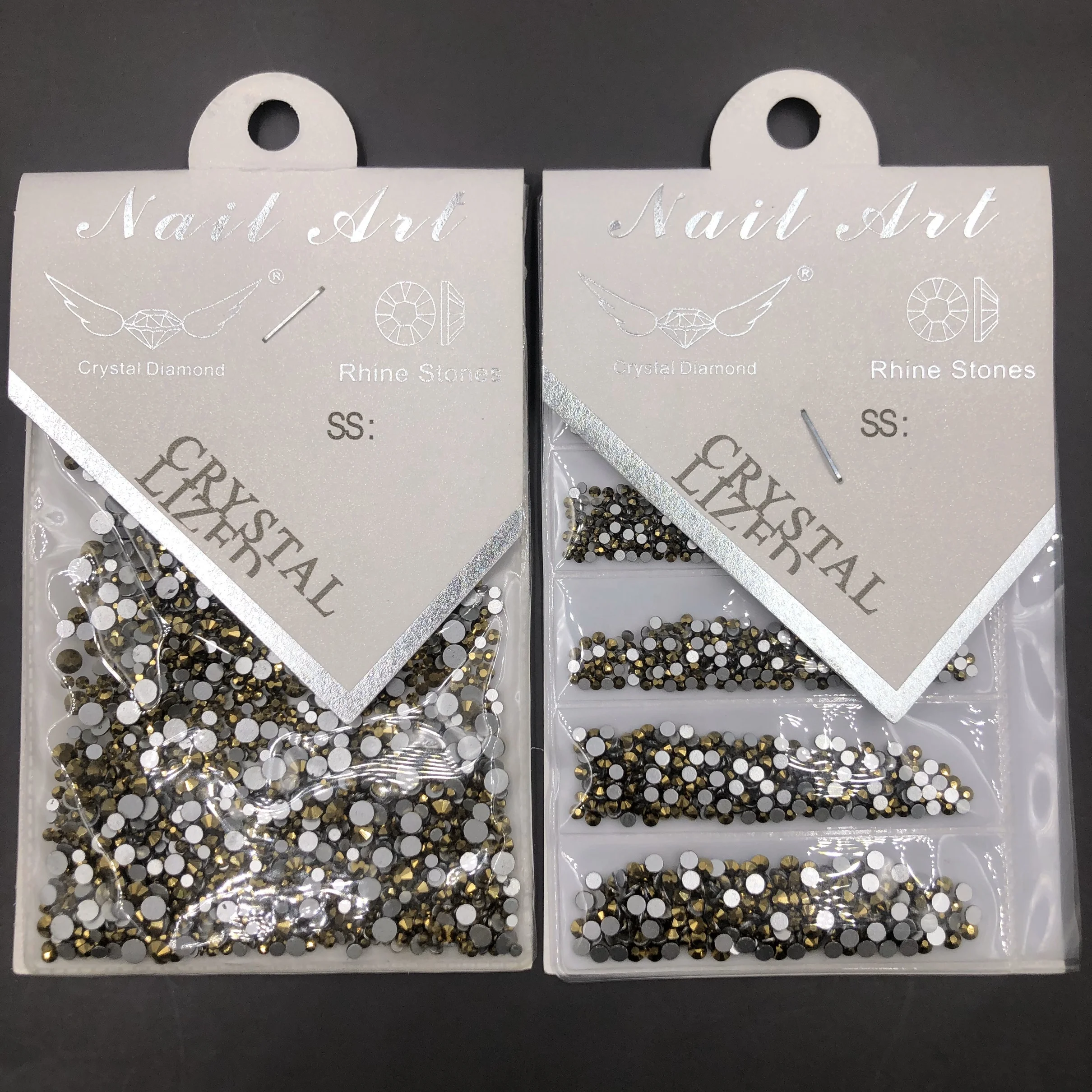 

C&Y Gold Ore Labrador Non Hotfix Flatback Mix Size 6 Blank Nail Art Design Decoration Rhinestone