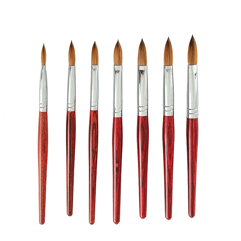 

20mm-28mm kolinsky nail brush 100% Siberia kolinshy high-level Redwood brush, Red