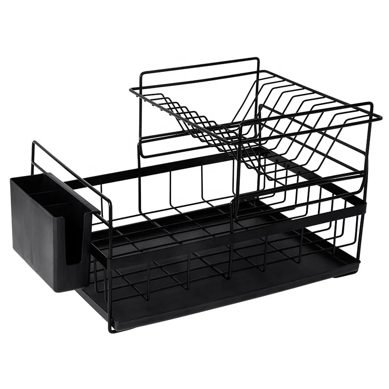 

Layers Dish Racks Furniture Kitchen Dish Dryer Accessories Quality Stainless Steel Kitchen Dish Racks, Black,white