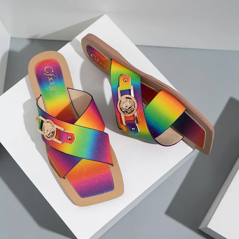 

Women Flip Flops Sandals 2021 New Arrivals Casual House Shoes Wholesale Ladies Slide Footwear Fashion Women Flat Sandal Slippers