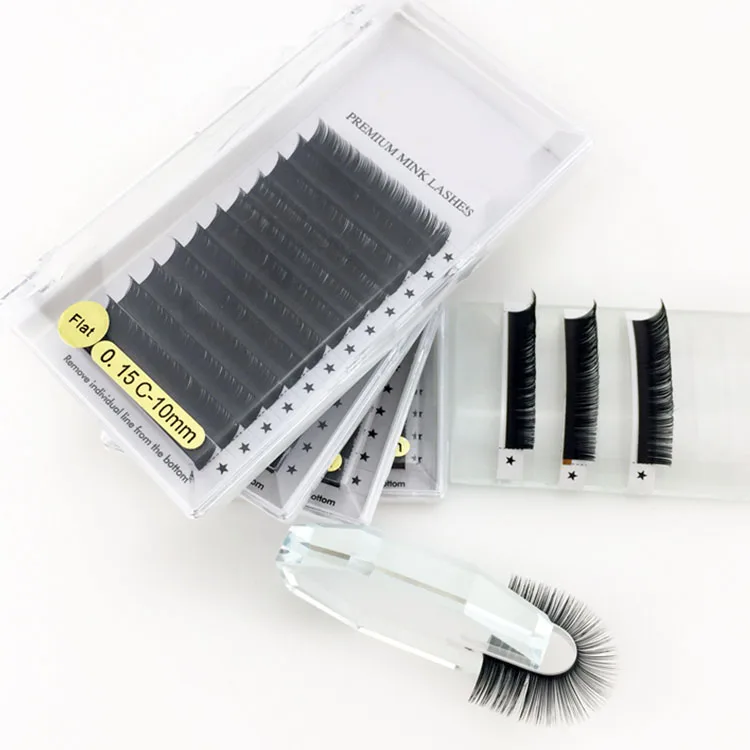 

super black russian volume easy fan fluffy lash trays easy fan eyelash extensions, Natural black