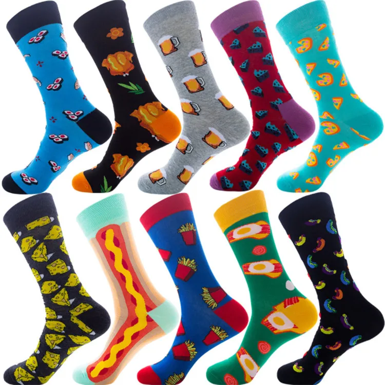 Wholesale Custom Personality Colorful Socks Cotton Jacquard Fashion