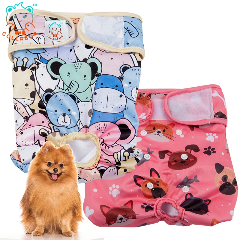 

COLLABOR King Charles Spaniel Female Reysable Dog Diapers Underwear Wrap Dog Diaper Reusable Dog Diaper, Solid, print, digital print