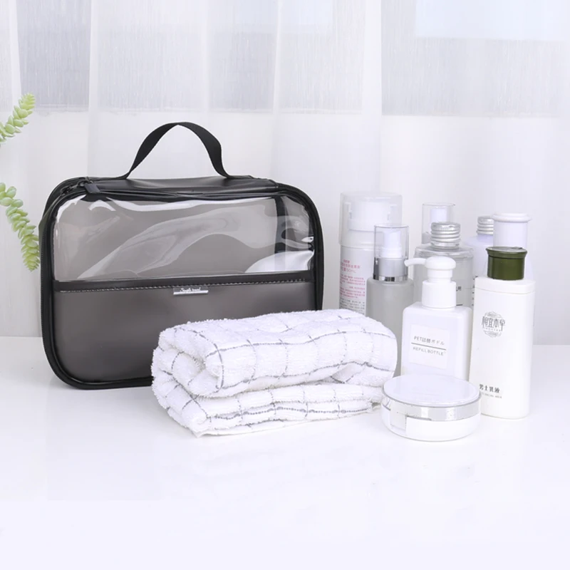 Pvc Cosmetic Travel Bag Luxury Frosted Zipper Package Transparent ...