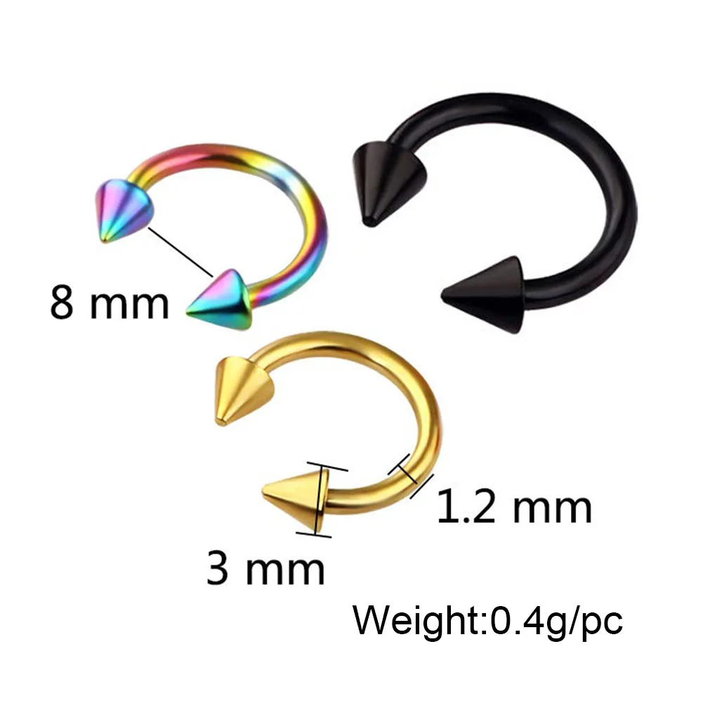 

Nose Ring Hoop 316L Surgical Stainless Steel Navel Belly Ring CZ Zirconia Belly Button Rings Unisex Body Piercing Jewelry Set, Picture
