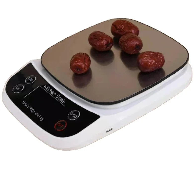 

Rechargeable Stainless steel Electronic Digital Kitchen Scale with Waterproof function, White
