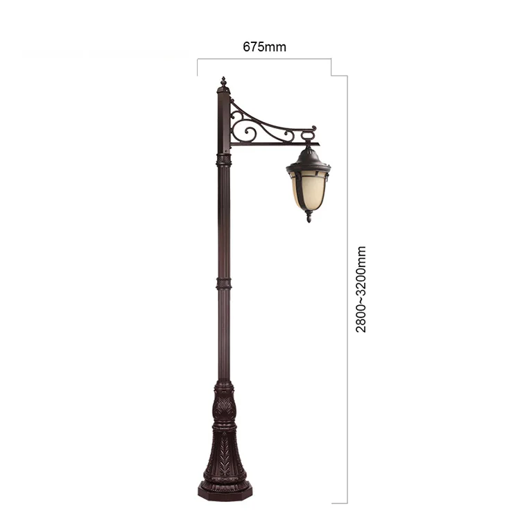 Decorative Antique outdoor IP54 2M 3M 4M E27 110V 220V garden light pathway light street light landscape lighting