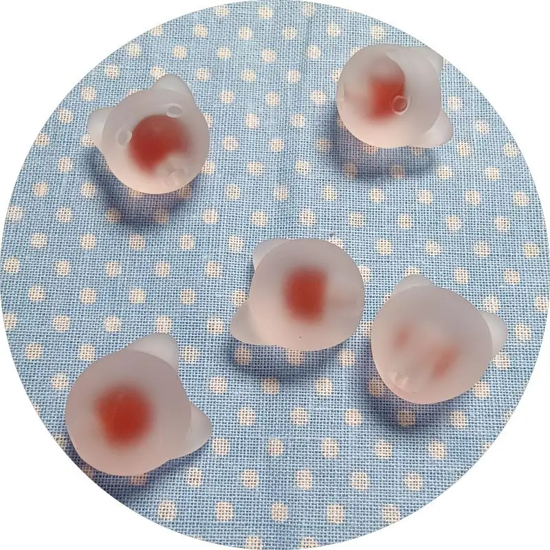 

Frosted Acrylic Bear Beads Half Hole Miniature Pendant Charms With for Diy Jewelry Bracelets Necklace Slime Charms
