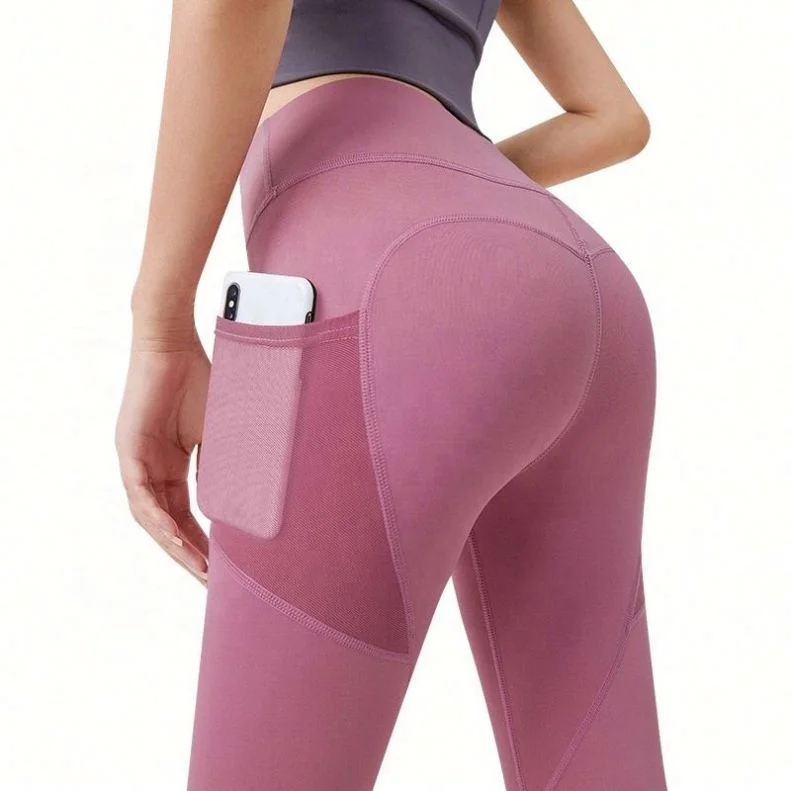 

VOOGUE Custom logo yoga leggings with pockets fitness wear butt jogger high waist women yoga pants