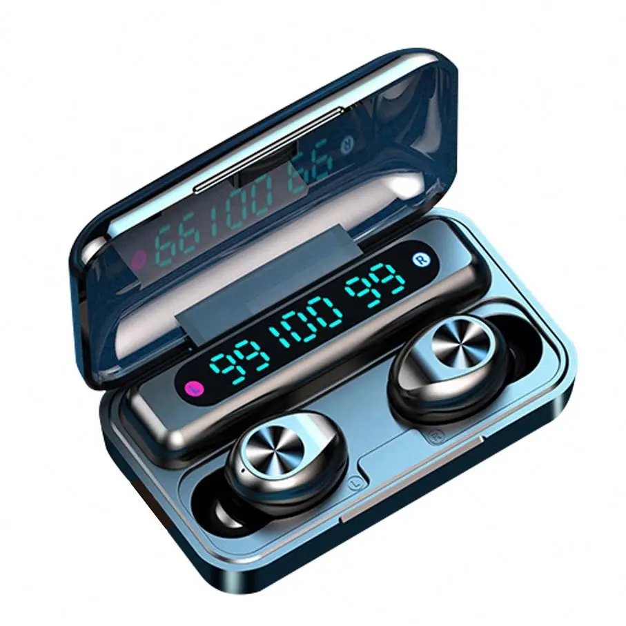 

1 Sample Ok F9-5c Earphone Power Bank Function 2 In 1 Auriculares Fone Bt V5.0 Wireless F9 Earphone With Charging Case