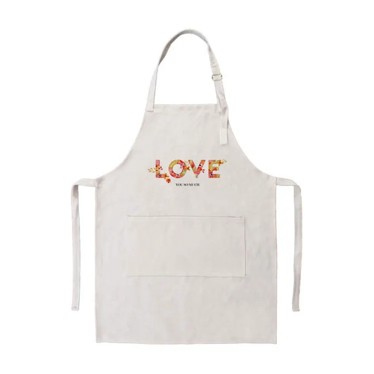 

DIY Heat Transfer Sublimation Blank Cotton Linen Kitchen Aprons, Beige