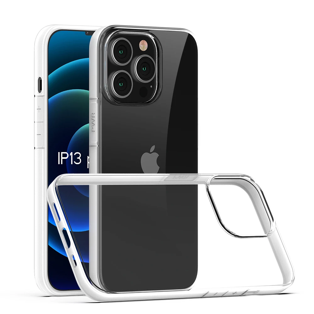 

Hot Seller 2.0mm Straight Edge Clear TPU For iPhone 13 12 11 Mini Pro Max Transparent Phone Cover Cases For iPhone13