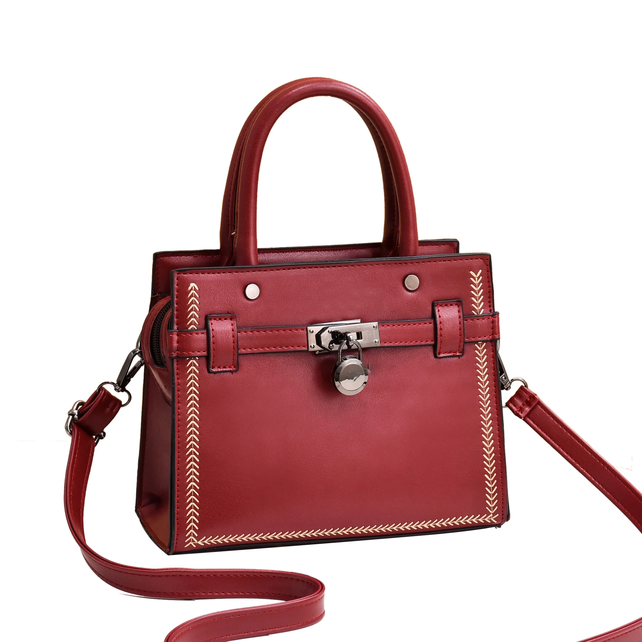 

DL026 26 wholesale new designer bags high quality fashion lock hand shoulder bag pu leather handbag handbags, Black....