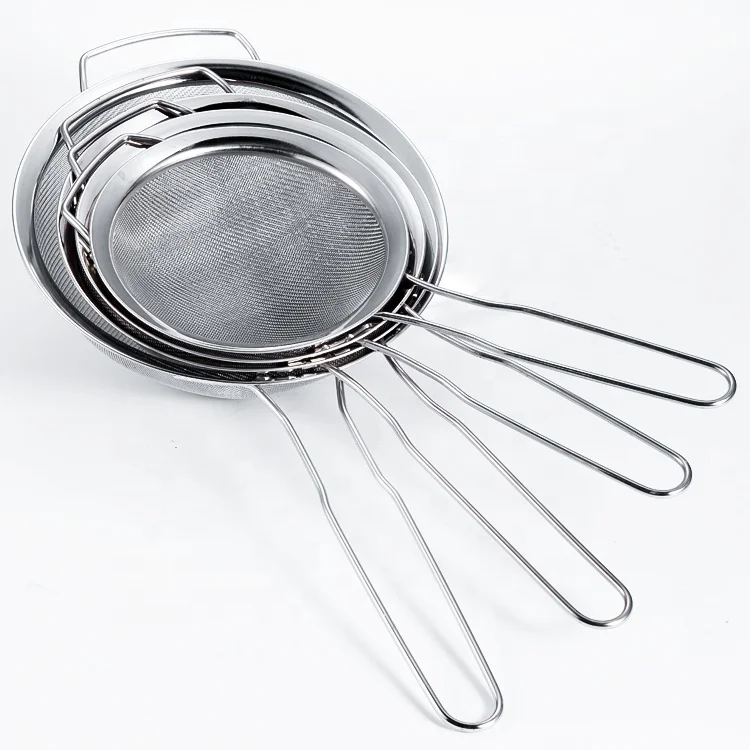 

Factory Direct Sell Stainless Steel Fine Mesh Strainer Colander Wire Mesh Strainer With Handle, Oem
