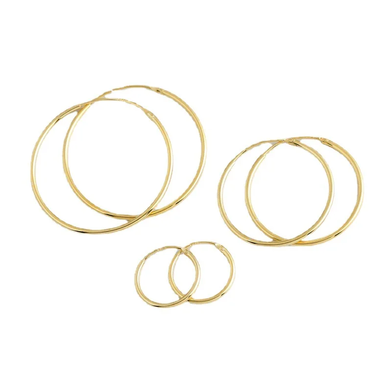 

2021 New Fashion Silver Hoop Earrings Gold Hoop Earrings Minimalism Factory Custom Earrings, As picture