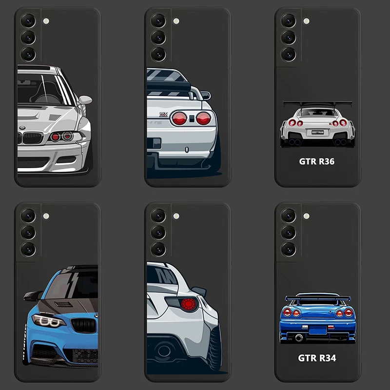 

Cartoon Car Phone Case for Samsung Galaxy S23 S22 S21 S20 S10 Ulatre Pro Plus FE Silicone Cases Soft Back Cover