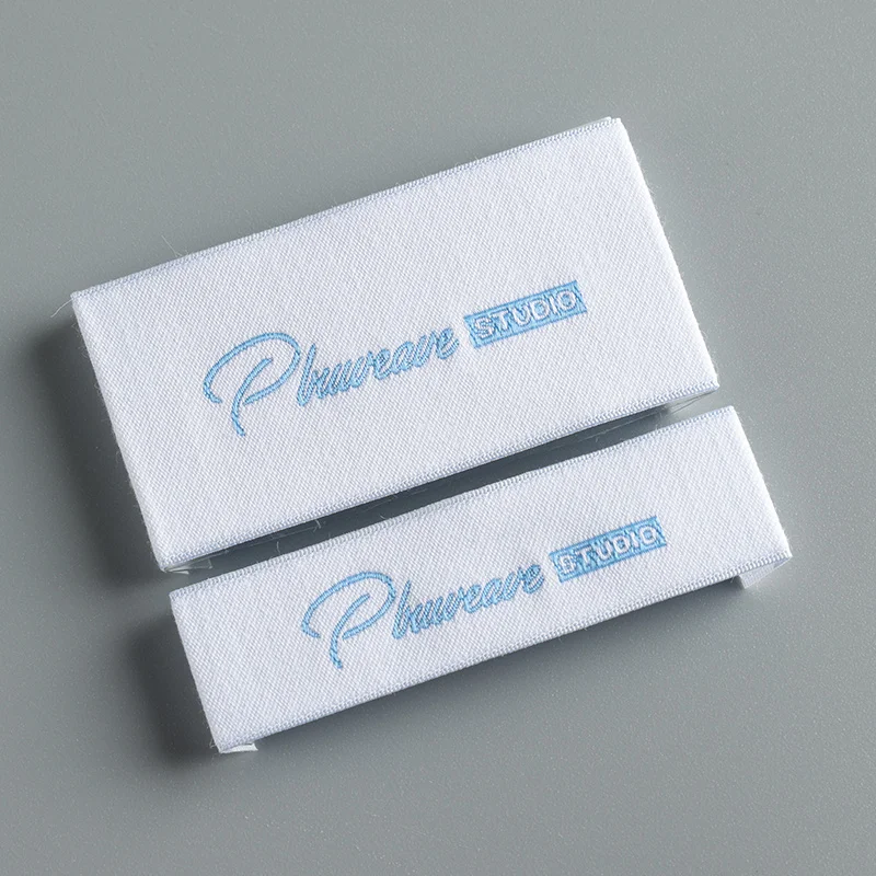 Fast Delivery Clothing Label Custom Folded Cloth Label Custom Woven Label