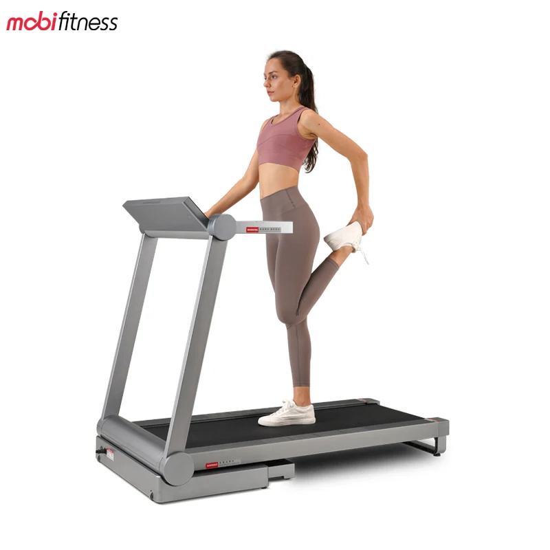 

Mobifitness Foldable Home Use Gym Equipment Treadmill, Grey