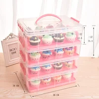 

Snap N Stack Cupcake Storage Carrier 2 Tier Cupcake Holder Cake Carrier Container