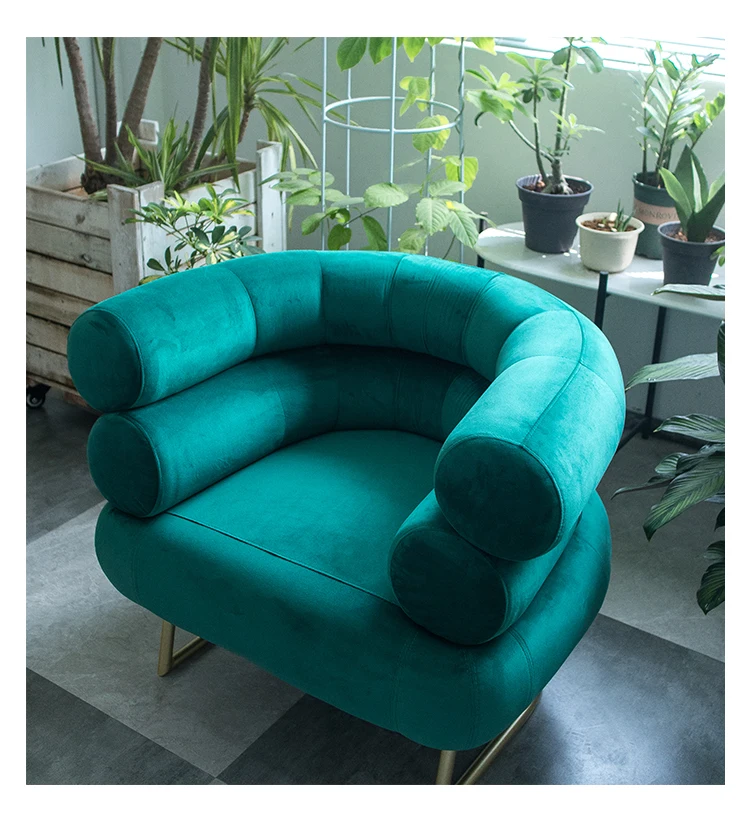 postmodern simple style light luxury living room bedroom  fabric lounge sofa chair can customized