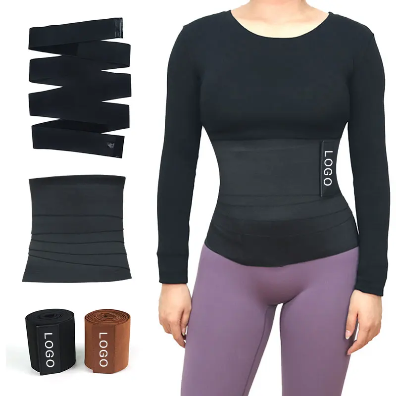 

Waist Trainer Adjust Snatch Me Up Bandage Wrap Elastic waist train Tummy Tuck Trimmer Belt for Women, Black, brown, customized colors