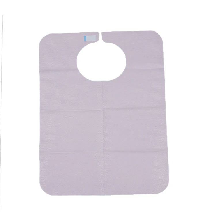 Dental Bib With No Tie Disposable Adult Dental Paper Waterproof Dental