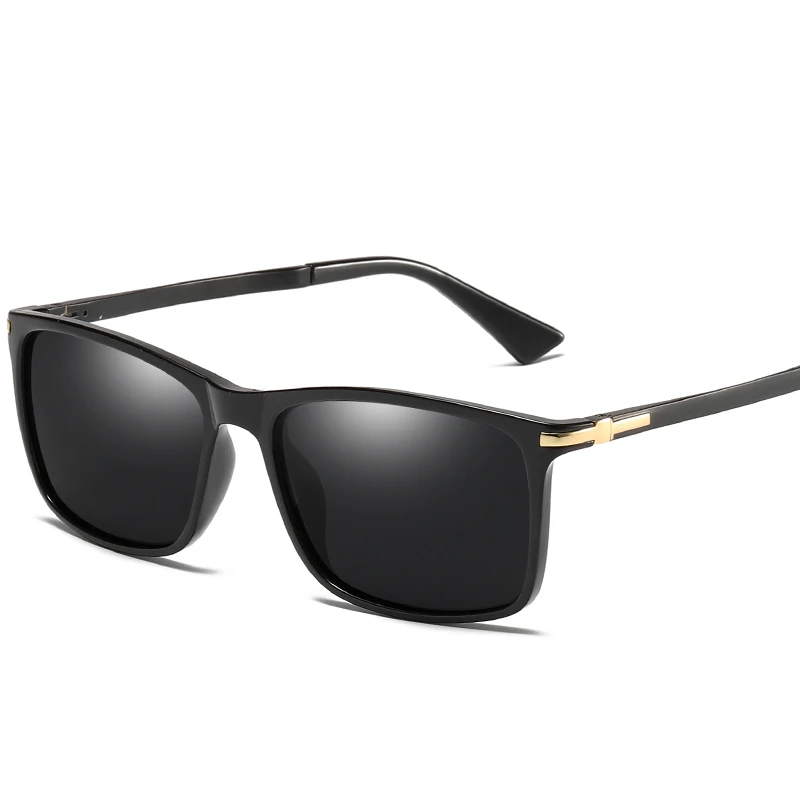 

SHINELOT P0096 Wholesale Promotional Spring Temple Tr90 Fashion Sunglasses Sun Glasses For Men Black Manufacturing