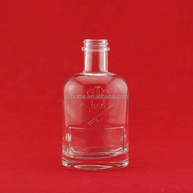 Custom Made Black Glass Vodka Bottle 750ml 500ml 350ml Rum Black Glass