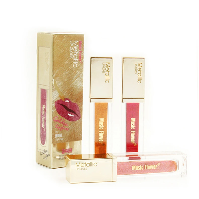 

Cosmetics Makeup Waterproof Kiss-proof Long-lasting Shimmer Shiny Glitter Metallic Custom Liquid Lipstick Nude Lip Gloss