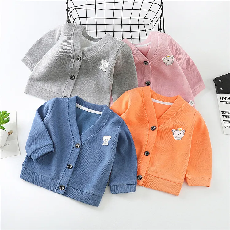 

2021 spring new cheap kids stylish knitted cardigan sweater baby girl top, Blue, dark blue, yellow, orange, pink