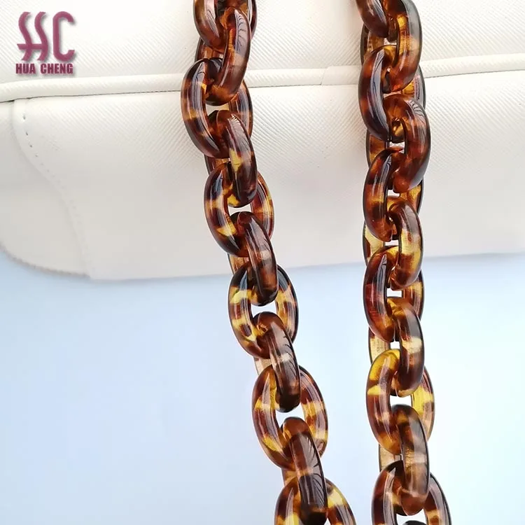 

Leopard color acrylic chain for bag, Green, whilte, yellow,and so on