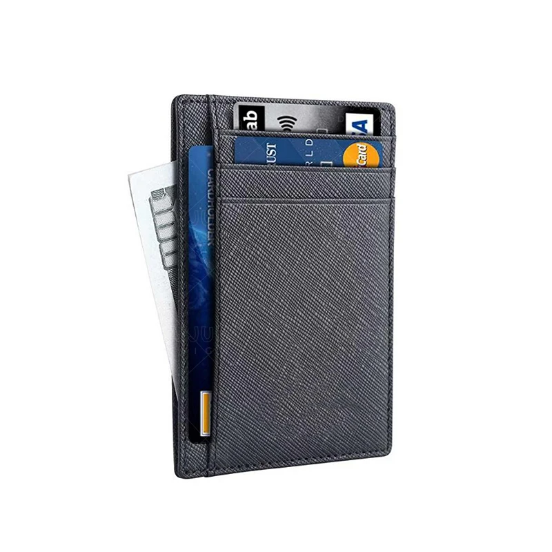 

Cheap Custom PU Leather Credit Card Holder Case Sleeve with custom logo, Black
