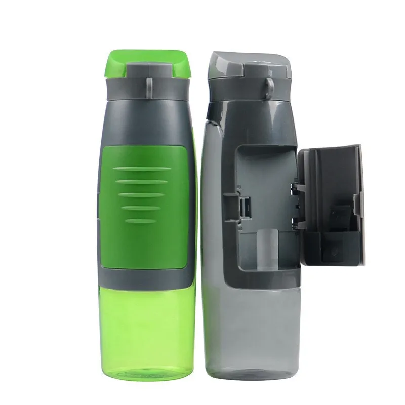 

750ml Wallet Sport Water Bottle Drinking With Storage Compartment, Customized color acceptable