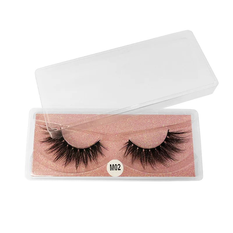 

Hotsale mink eyelash 3D Faux Mink 35mm lashes box packaging natural thick false eyelashes Handicraft, 10 colors