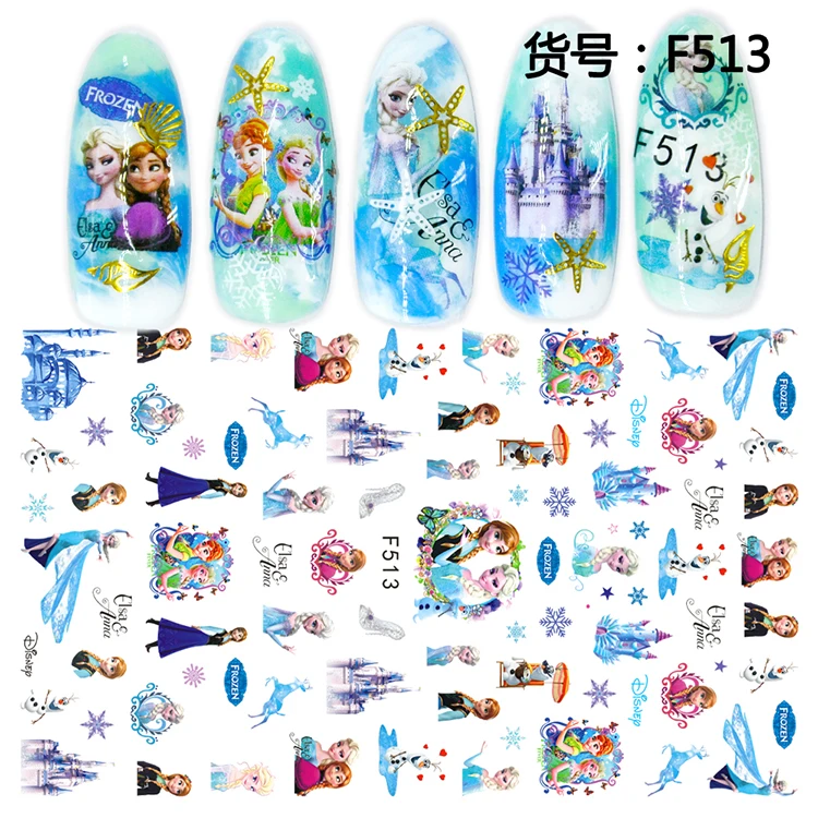 

Popular Style Korea Cartoon Nail Decal Sticker Professional for Pretty Girl 2d F Series Winter Flower Cute Beautiful