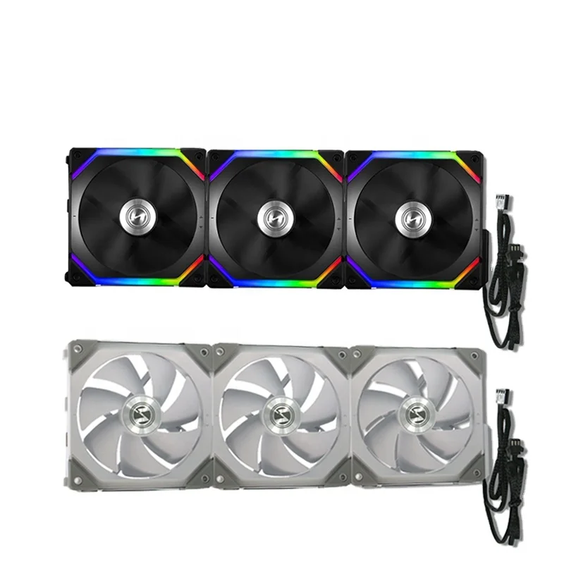 

LIANLI UNI FAN SL120, PC Case Modular RGB Fan Kit, 12cm 120mm Cable Free Software Smart PWM Control M/B 5V ARGB Black/White, Black or white