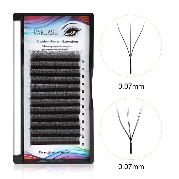 

CNK Super Black Crisscross W Shape Individual Lashes Soft Clover Eyelash Extensions