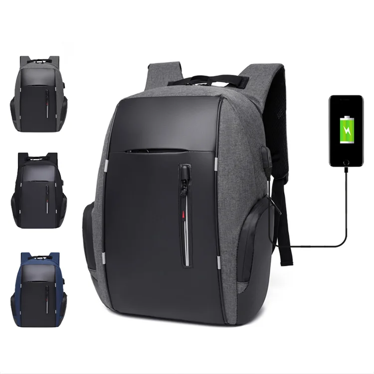 

Durable laptop backpack waterproof Travel business backpack bags luggage Anti-thift backpack with USB charging, Black/gray/blue