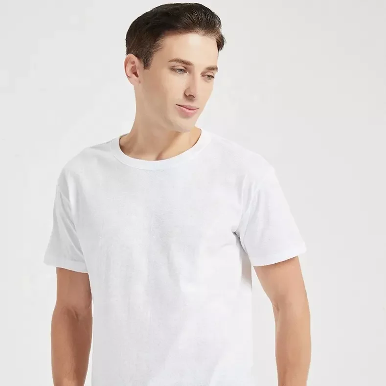 

100% cotton short sleeve S to 5XL o-neck custom design oem logo men's plain blank white cotton t shirts