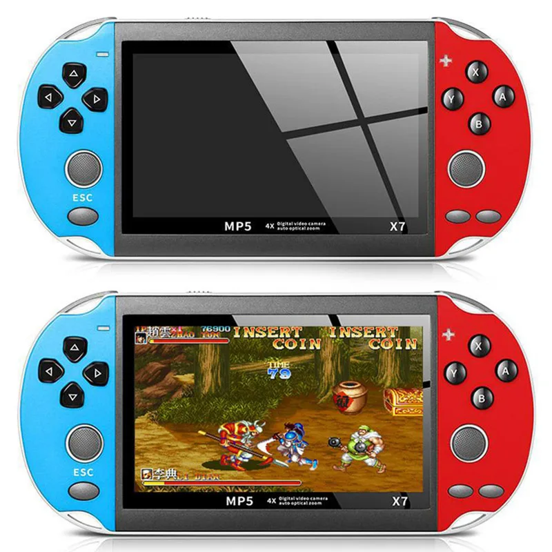 

X7 Plus handheld console player 5.1inch Lcd screen 8Gb dual rocker classic game retro mini pocket MP5 video game console