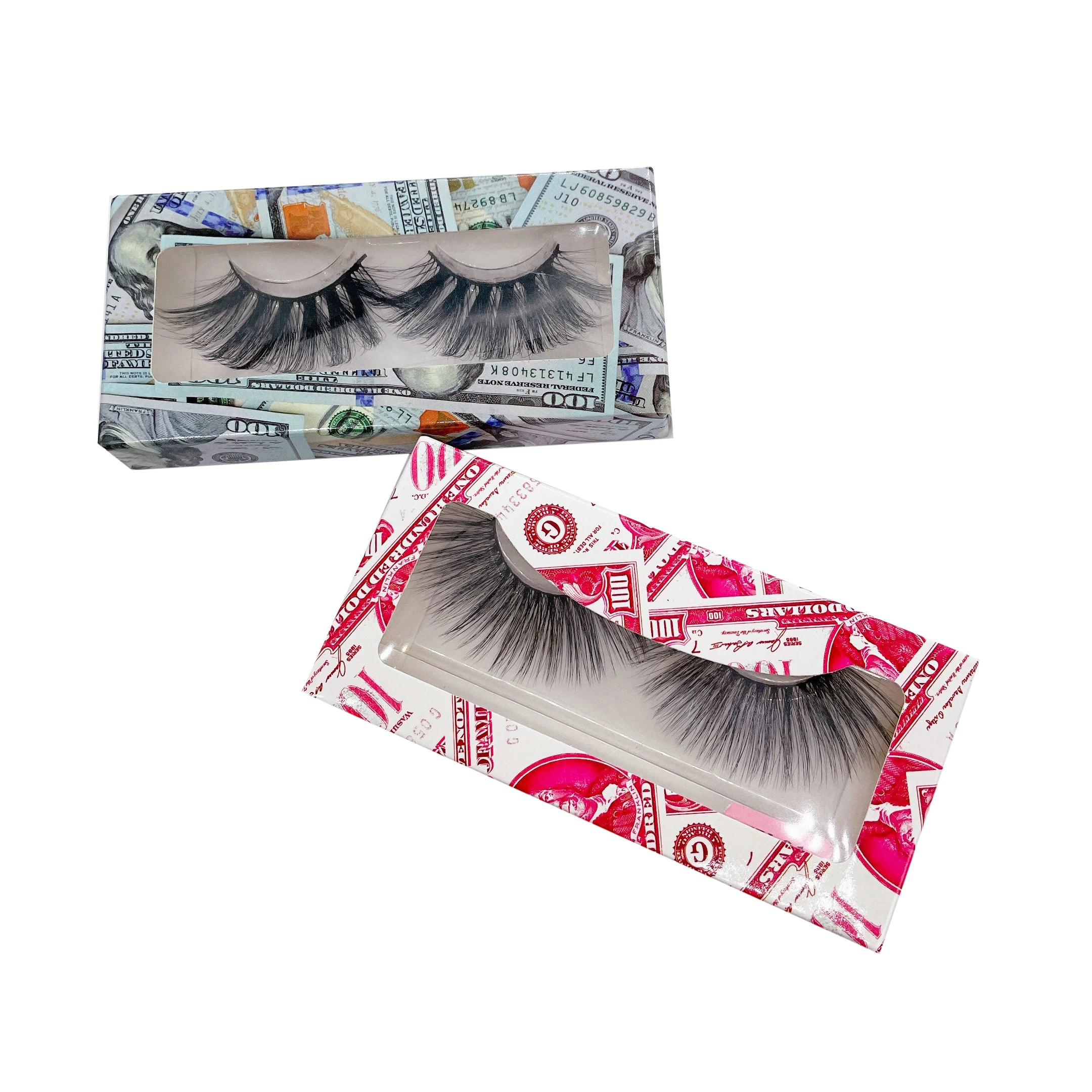 

2021 new arrivals 3d 5d eyelashes 25mm mink eyelashes vendor packaging custom private label, Black