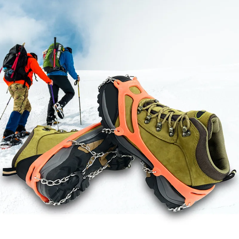

Portable silicone spike climbing crampons Traction Snow Grip Ice Greepers Anti slip ice snow grips, Black